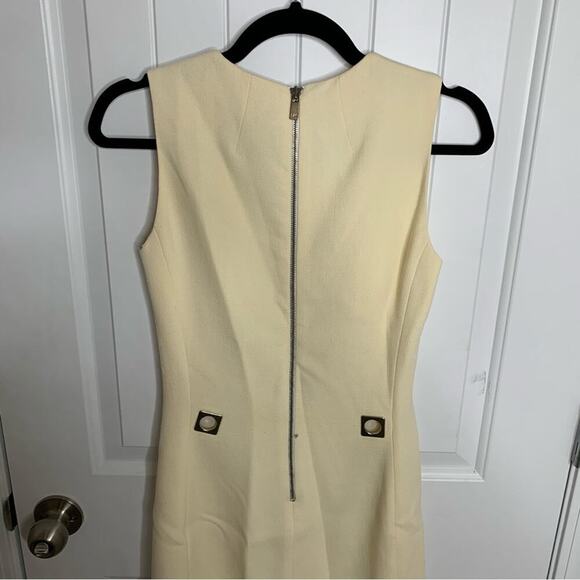 Michael Kors Collection Italy sheath dress 2 minimalist yellow butter quiet - Picture 5 of 10